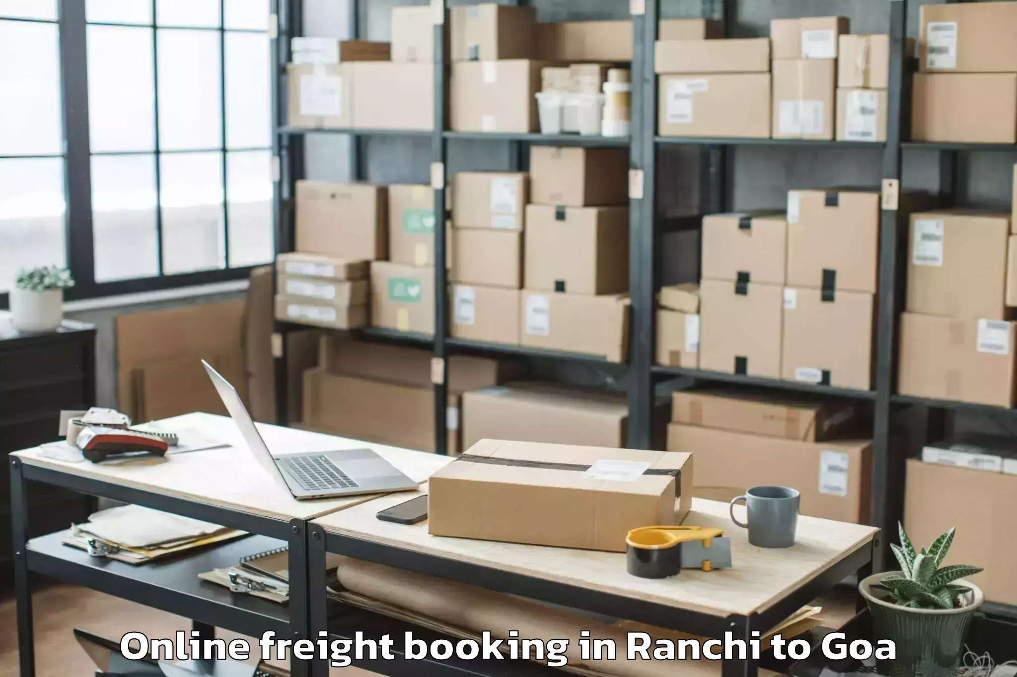 Ranchi to Morjim Online Freight Booking